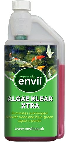 Envii Algae Klear Xtra – Fischteich Fadenalgenvernichter & Algenentferner Hilft zu Macht Gartenteich und Teich mit Fischen Algenfrei (1L für 20.000 Liter)