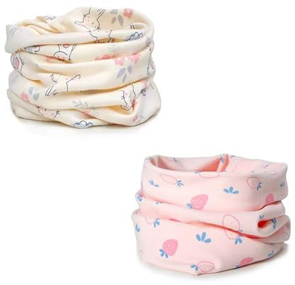 2 Stück Loop Kinder Baumwolle Herbst Winter Schal Baby Loop Hals Wärmer Mädchen und Junge