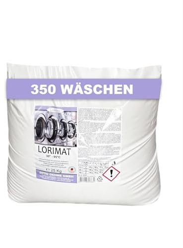 Lorito Lorimat 240 Vollwaschmittel Pulver 25kg Sack - Gründliche Wäschepflege für strahlende Farben und frischen Duft, Geeignet für Weiß- und Buntwäsche, Bis zu 337 Waschladungen