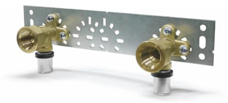 Pressfitting Wandscheiben + Montageplatte, Größe 16x2, Stichmaß 73-153 mm