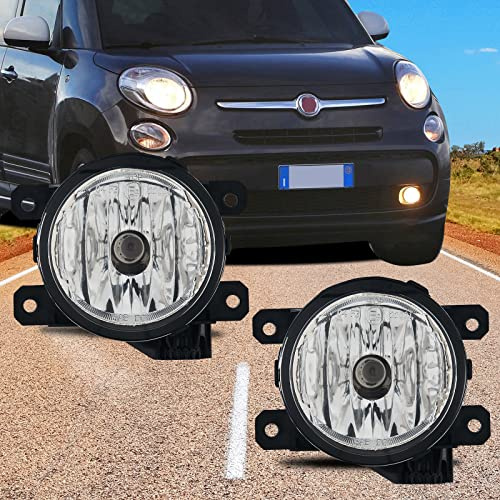 TOPTHAN 2X Nebelscheinwerfer für FIAT (500L DOBLO DUCATO PANDA PUNTO EVO) CITROËN (DS5 JUMPER), PERGEOT BOXER IVECO DAILY VI 6 HONDA (CIVIC IX 9 CR-V ACCORD VIII 8) Klar Glas