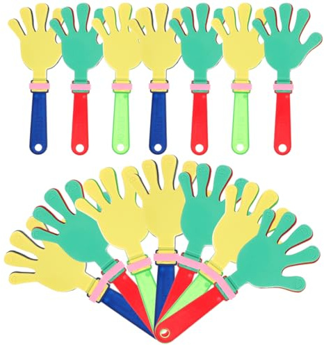 24Pcs Hand Klöppel Krachmacher Plastic Klatschende Hände Farbe Sortiert Mini Klöppel für Sport Parteien Konzerte Geburtstag Gastgeschenke Preise Liefert