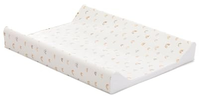Fillikid Wickelauflage 2-Keil Exklusiv/Wickelmulde 50x65 cm/Wickelunterlage mit abwaschbarer Folienbezug/geeignet für schwedische Kommoden/weiche Thermovliesfüllung/Auflage Wickeltisch