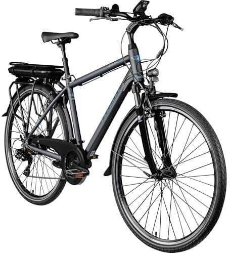 ZÜNDAPP E-Bike Elektrofahrrad Trekking | E Bike Herren 28 Zoll 155-185 cm | Elektro Fahrrad 21 Gang 536 Wh Akku | Ebike Trekkingfahrrad V-Brakes 48 cm Green 7.7