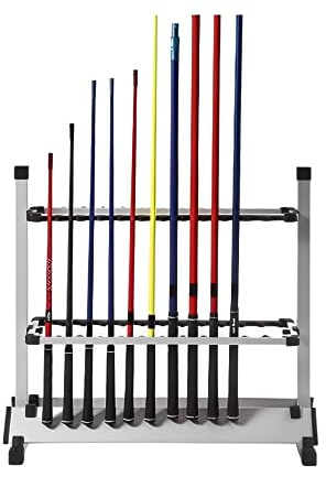 RANZIX Rutenständer Angelruten Rutenhalter Halterung für 24 Ruten Aluminium Rutenstäender Angelruten Stehen Angelruten Rutenständer Tragbar Rutenhalter Angelruten Rutenauflagen