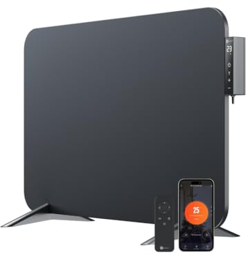 BR Bringer® Infrarotheizung 450 W mit Smart Thermostat Schwarz