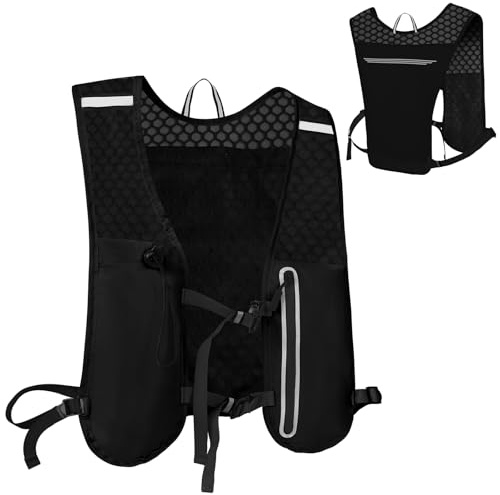 Alaoo Laufweste Damen und Herren, Multifunktionale Ultrleicht Fahrradrucksack, Verstellbare Brustgurte, Runing Vest Reflektierend für Laufen, Camping, Wandern usw.
