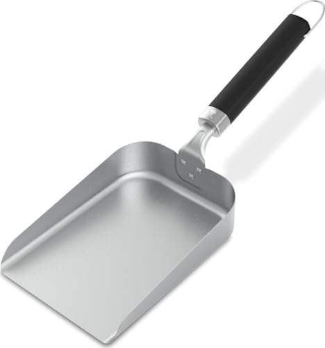 Weber Grillschaufel/Edelstahl-Zubehör mit erhöhten Kanten, breiter Oberfläche zum Anheben kleinerer Lebensmittel und ergonomischem rutschfesten Griff, Spülmaschinenfest, 14,5 x 42 x 16 cm