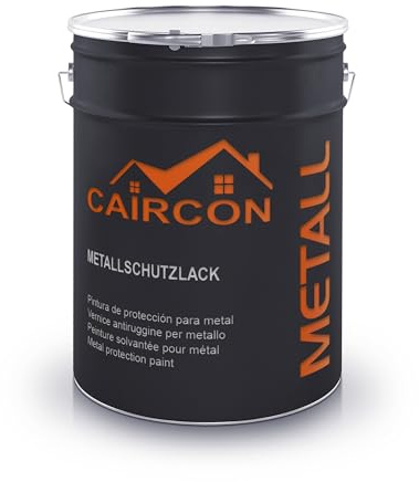 CAIRCON Metallschutzlack 3in1 Rostschutzfarbe für Metall – Grundierung, Rostschutz & Lack – Anthrazitgrau 5L