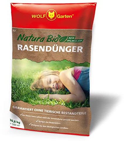 WOLF Garten WOLF-Garten - Natura Bio Rasendünger für 160 m² NR 10,8, braun