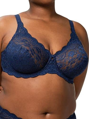 Triumph Damen BH Amourette 300 W X, mit Bügel, ohne Polsterung, Verstellbare Träger, 95B, Deep Water