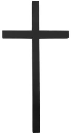DICOSMETIC Holz Kreuz Dekor Jesus Christus Kreuz Wandbehang Kreuze 13x25.5cm Schwarz Wandkreuz Geschenk Holz Kruzifix Religiöse Kruzifix Dekor Für Ostergeschenke Kirche Heimdekoration