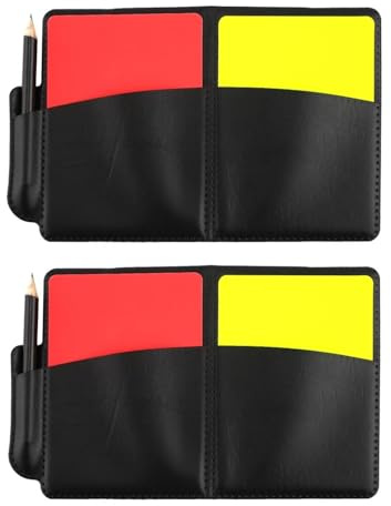 XICHENGSHIDAI Schiedsrichterkarten Set Fußball, 2er Pack Rot Gelb