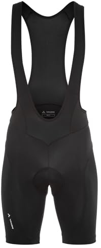 VAUDE Herren Fahrradhose Active Bib Pants, atmungsaktiv, elastisch, schnelltrocknend, Passform: Slim fit, black uni, XL