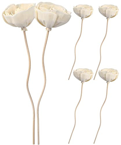 6stücke Duftstäbchen Mit Blumen Rattan Raumduft Stäbchen Duft Diffuser Holz Duftspender Rattanstäbchen Rattanstäbchen Duftstäbchen Nachfüller Für Raumduft