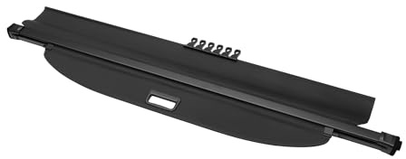 Motoforti Kofferraum ausziehbare Laderaumabdeckung für Volvo XC90 2003-2014 Heckklappenablage Gepäcksicherheitsabdeckung Schatten, Leinwand, Glanzschwarz