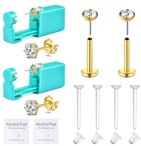 VFUN 20G Chirurgenstahl Kugel Spike Labret Monroe Lippenpiercing Tragus Helix Piercing Stud Ohr Stecker Schmuck 12 Stück