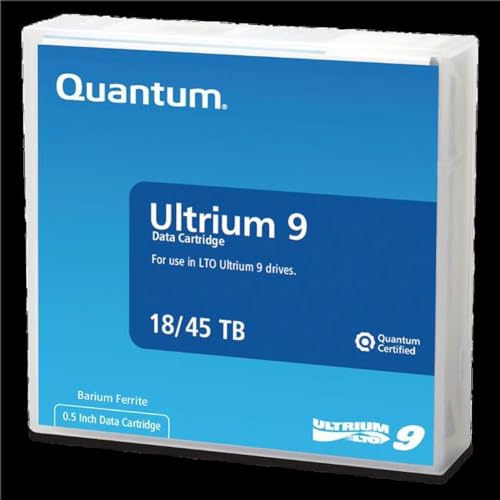 Quantum Ultrium LTO 9 Data Cartridge 18TB Native / 45TB 2.5:1 Compression, Black (MR-L9MQN-01)
