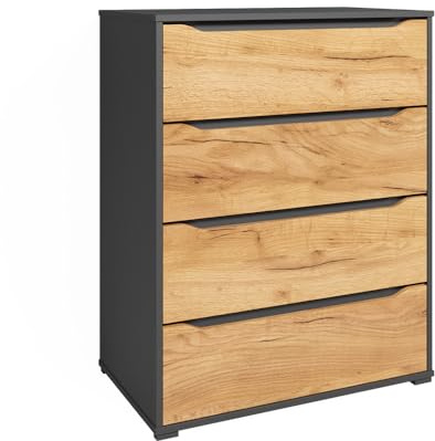 Vicco Kommode Ruben, Goldkraft Eiche, 48 x 101.6 cm mit Schubladen, zur Aufbewahrung von Kleidung und Alltagsgegenständen