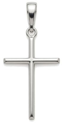 silverzone77 Minimalistisch Kreuz Anhänger Religiöse Sterling Silber 925 Charme Halskette Unisex Schmuck Geschenk