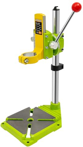 Professioneller 90° Drehbarer BohrmaschinenstäNder BohrerfüHrung Bohrständer für Handbohrmaschine mit Arbeitstisch Verstellbarer Bohrständer für Bohrmaschine
