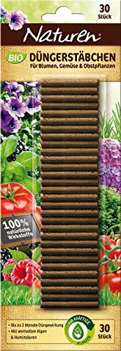 Substral Naturen Bio Düngerstäbchen, 30 St organischer Dünger für Blumen, Gemüse, Kräuter und Obstpflanzen, düngt 3 Monate