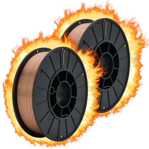 2 Stück Schweißdraht Schutzgas Stahldraht 0,8mm ER70S-6 SG2 5kg S200/D200 Rolle mit 50mm Dorn 200 mm Ø