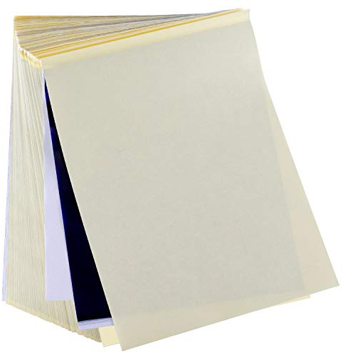 100 Blätter Tattoo Zubehör Tattoo Transferpapier, Cridoz Tattoo Stencil Papier Transferpapier, Blaupause matritzenpapier für Tattoos, DIN A4