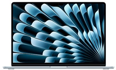 Apple MacBook Air (15, Apple M4 Chip mit 10‑Core CPU und 10‑Core GPU, 24GB Gemeinsamer Arbeitsspeicher, 512 GB) - Himmelblau