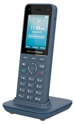 Grandstream WiFi-Handset WP826 Schnurloses Wi-Fi-IP-Telefon mit integriertem Dualband-Wi-Fi 6 802.11a/b/g/n/ac/ax und 12 Stunden Sprechzeit.