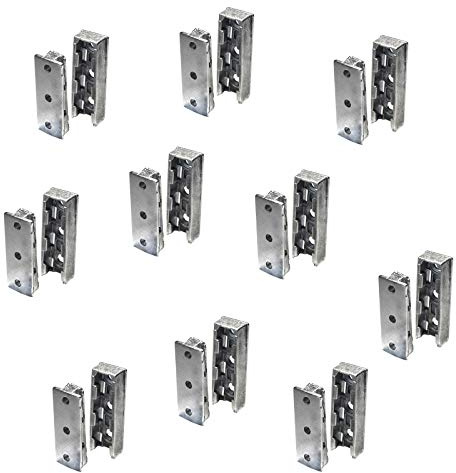 SOTECH 12er Set Verbindungsbeschlag SOLID aus Metall Tragkraft bis 250 kg | Einhänge-Verbinder für Betten Möbel & Metallbau Bettverbinder Korpusverbinder Möbelverbinder