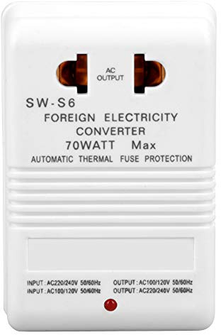 Spannungswandler 70W 110V auf 220V Aufwärts CN Stecker Transformator | Tragbar Leicht Kompakt Reisende Studenten Ladegeräte Rasierer Kamera Laptop Reise Camping Hotel