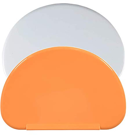 Horn Gebäck, Schaber aus Kunststoff, Teigschaber, 2 Stück, Spatel für Brot, Küche, Pfannkuchen, für Teig, Käse, Schokolade, 15,8 x 10,3 cm (Orange, Weiß)