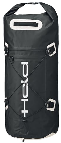 Held Roll-Bag 2 Motorrad-Tasche Schwarz 90L | 100 % Wasserdichte und Staubdichte Hecktasche Motorrad aus Starkem Tarpaulin mit Reflex-Prints & Roll-Klickverschluss