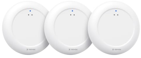 X-Sense Wassermelder WLAN, Smarter Wassermelder, mit App-Warnungen（nur 2.4Ghz）, wasserdicht nach IP67, Funk-Wassersensor für Küche, Bad, Keller, SBS50 Basisstation erforderlich, SWS0A