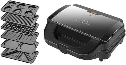 ETA Sandwichmaker 6 in 1 I Sorento Plus I Antihaftbeschichtung für leichte Reinigung ohne Anbrennen I 900 Watt I Waffeleisen, Grill und vieles mehr