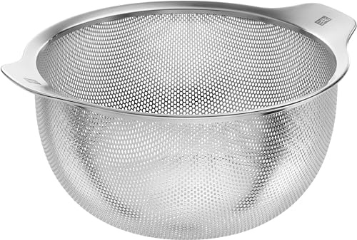 ZWILLING Table Küchen-Sieb Edelstahl mit 2 Griffen, 24 cm, Spülmaschinengeeignet, Rostfrei, Silber