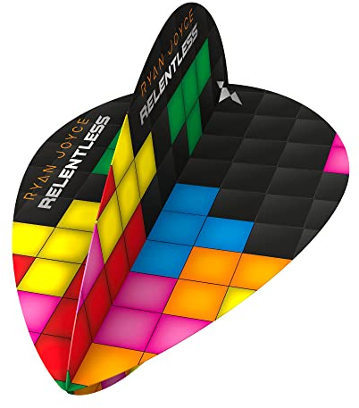 Mission F3770 / F3771 Ryan Joyce Dart-Flights von Thor-Sports | 100 Mikron Premium extra stark Standard- & Pear-Flights von Thor-Sports | Mehrfarbig/bunt, 1-3-5-10 Set