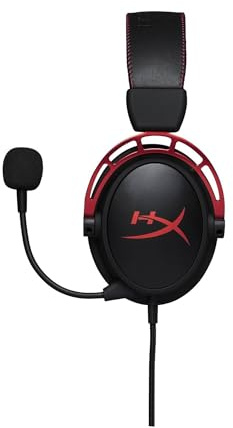 HyperX Cloud Alpha Kabelgebundenes Gaming Headset mit Dual-Chamber Sound | Kompetitives Gaming, Doppelkammer-Treiber, Reduzierte Verzerrungen, Ausgewogene Audiowiedergabe