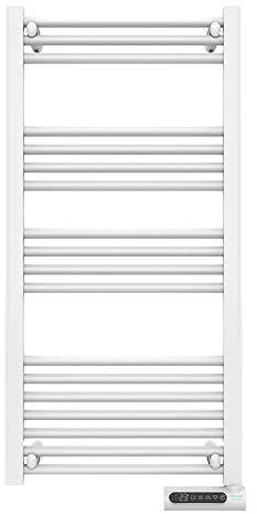 Cecotec Elektrischer Badheizkörper ReadyWarm 9200 Smart Towel White. 750 W, LED-Display, Touch Control, Timer, 3 Betriebsmodi, ideal für Badezimmer, 2 Sicherheitssysteme, IP24, Weiß