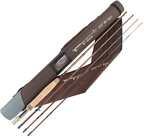 SPRINTON MAXIMUNCATCH V-Gold Fliegenrute IM12 Graphit 4 Teile Fliegenfischen Rute mit Cordura Rohr Angelrute in 4/5/6/8wt