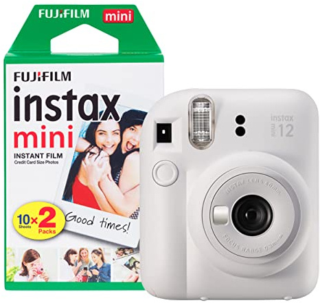 Fujifilm instax Mini 12 Sofortbildkamera mit 20 Aufnahmen, Tonweiß