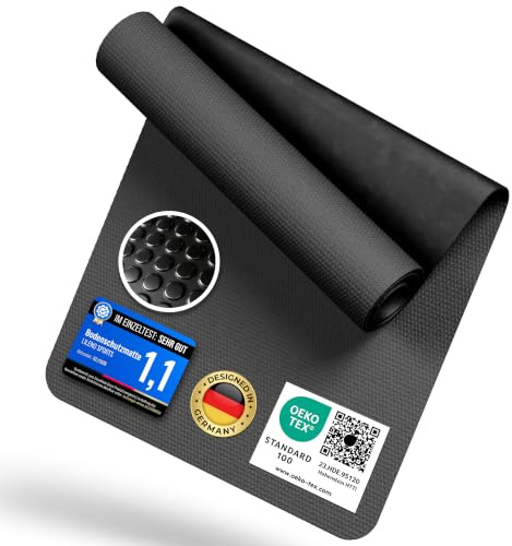 LILENO SPORTS Bodenschutzmatte - extra wiederstandsfähige Laufband Matte | 8mm Dicke - Fitness Unterlegmatte für Crosstrainer, Rollentrainer und andere Fitnessgeräte - auch für Yoga