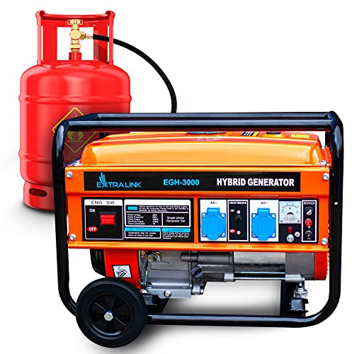 Extralink EGH-3000 Hybrid-Stromerzeuger 3 kW 1-phasig Benzin/LPG/CNG