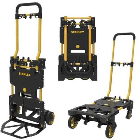 STANLEY 3-in-1 Faltbare Sackkarre, FT585, Gelb und Schwarz, Einheitsgröße