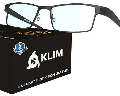 KLIM Protect - Brillen der neuen Generation - Schützen Sie Ihre Augen vor dem schädlichem blauem Licht von Bildschirmen - Anti-Müdigkeit, Anti-Blaulicht, UV-Schutz - Für PC, SMARTPHONE, TV, TABLET