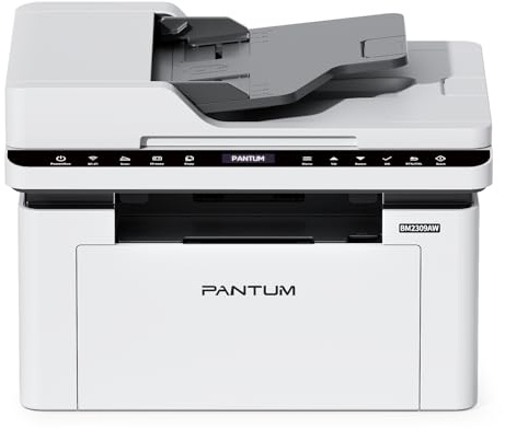 PANTUM BM2309AW Multifunktions-Laserdrucker, Schwarz-Weiß, Drucken Scannen Kopieren 3in1 mit ADF, WLAN &USB, A4, 20ppm, Inklusive 500-Seiten-Starter-Tonerkartusche BM2300AW