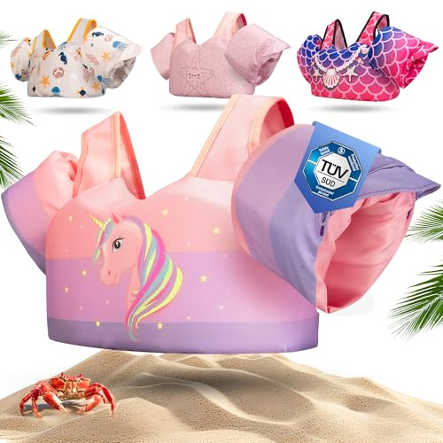 KIDVERSE Schwimmweste Kinder 3-6 Jahre - Geprüfte Qualität - Schwimmweste mit Schwimmflügel für Kinder - Schwimmhilfe für Jungen & Mädchen bis 30kg - Auftriebsweste - Schwimmtraining