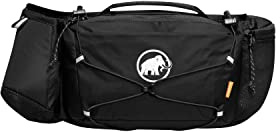 Mammut Lithium Waistpack | Bauchtasche für Damen und Herren, Outdoor Gürteltasche für Sport und Wandern, Große Hüfttasche mit Flaschenhalter, Viele Fächer | Black (Schwarz), 3l