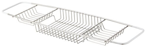 MSV Badewannenablage 68,5x18x5,5cm aus Edelstahl, Mehrfarbig, 68.5 x 18 x 15 cm